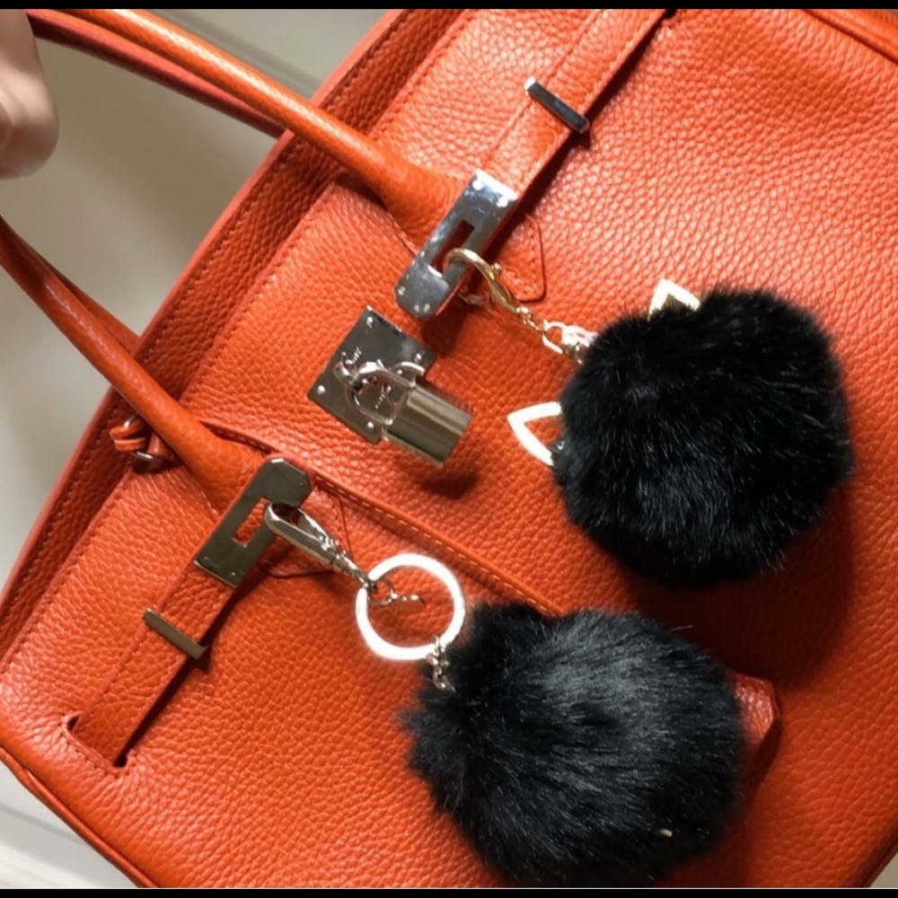 Calf skin orange bag.